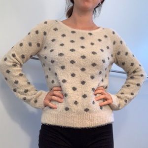 Anthropologie Moth polka dot super soft sweater